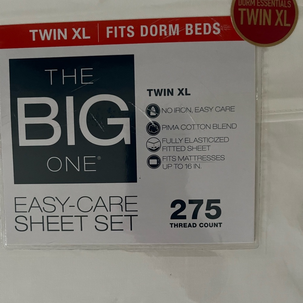 The Big One White Easy-Care Sheet Set - Picture 2 of 4